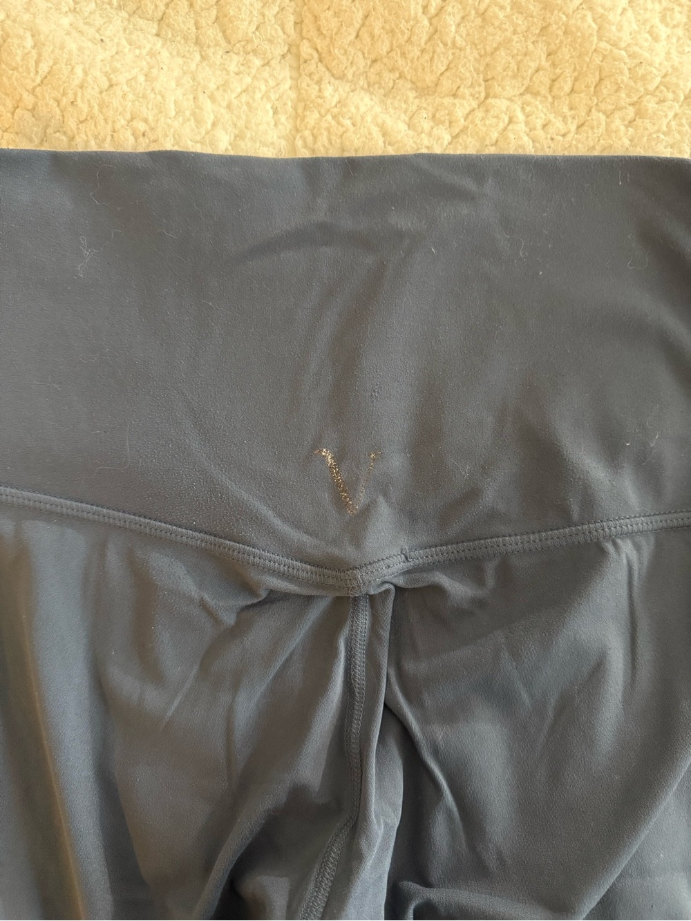 Vitae Apparel High-Waist Performance Leggings in Navy/Grey - Picture 4 of 7